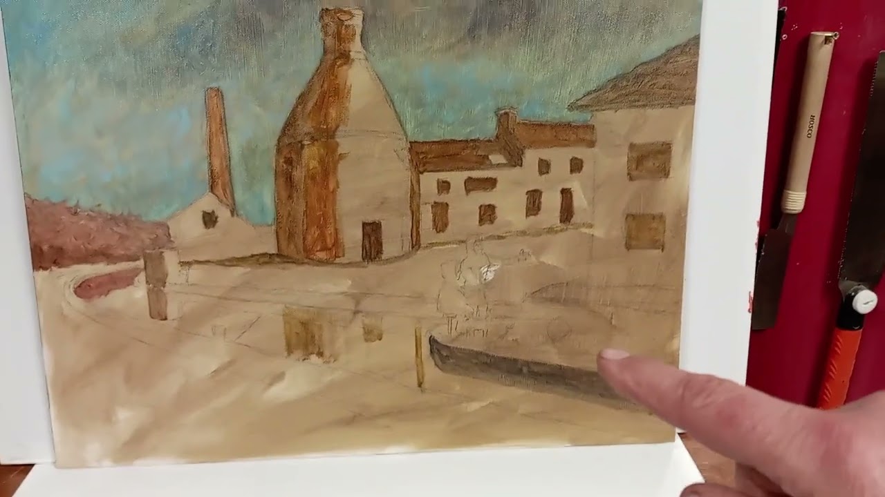 Canal oil painting started today folks 