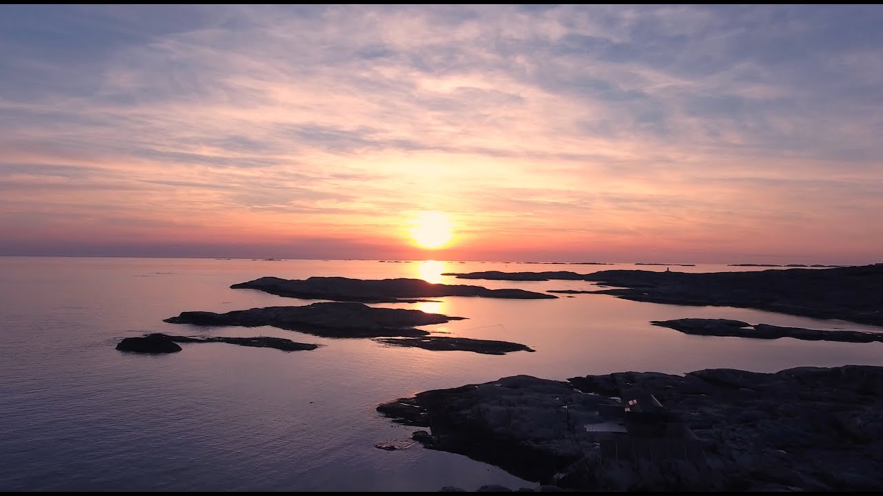 Drone photage over Sweden, Marstrand (High quality 4K)