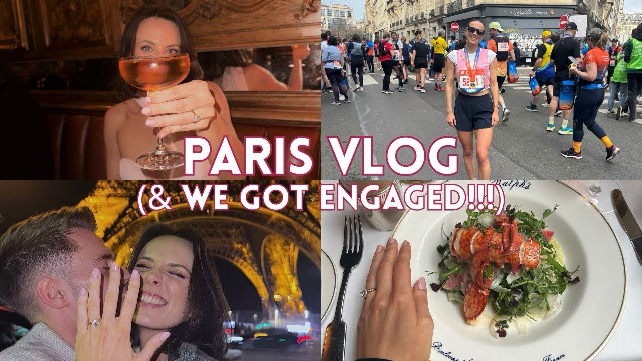 WE GOT ENGAGED IN PARIS! Paris vlog: running the Paris Half Marathon & getting engaged…