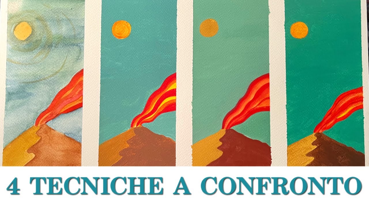 4 Tecniche Pittoriche a confronto: ACQUERELLO, ACRILICO, GOUACHE, PITTURA! Arte per Te