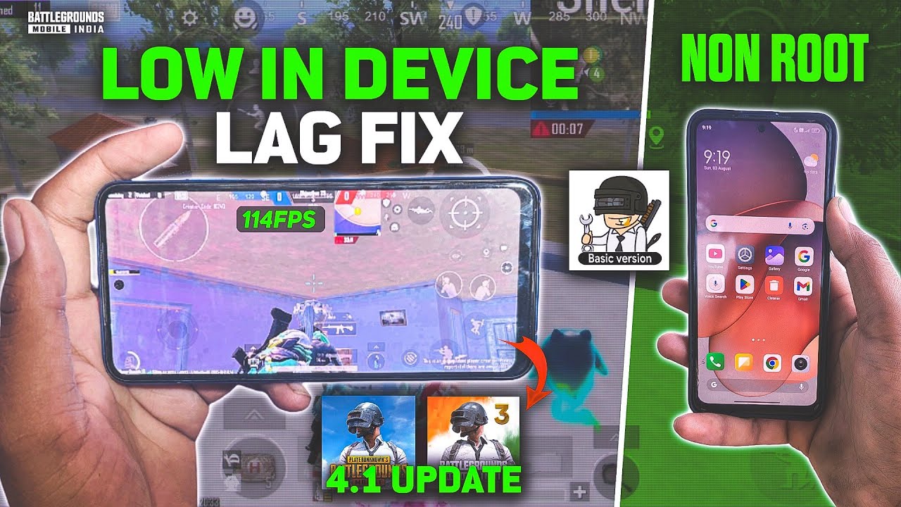 Low In Device Bgmi/Pubg 4.1 Update Lag Fix  [Optimise Phone For Gaming] Lag Fix 2,3GB PHONE 