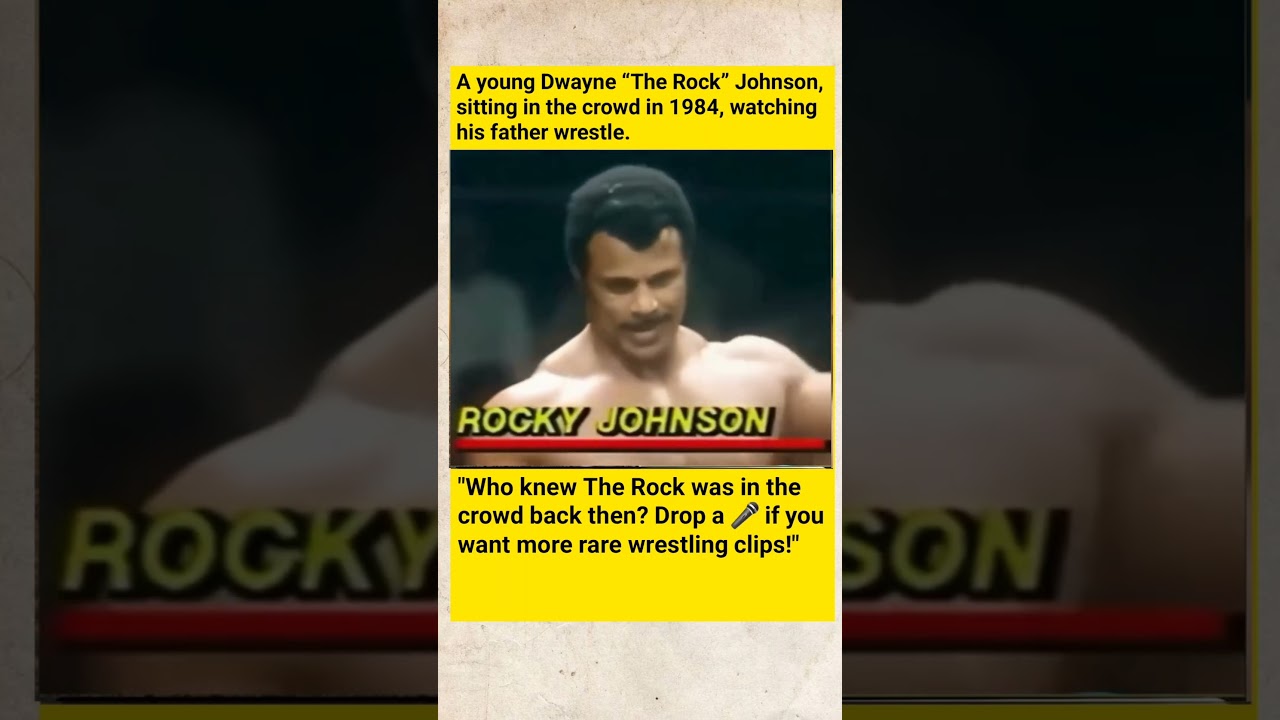 Young Dwayne &lsquo;The Rock&rsquo; Johnson in 1984 Watching His Dad Wrestle &ndash; Rare Footage!