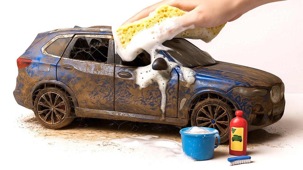 Super Realistic Cleaning of a 1:24 BMW X5 After an Extreme Off-Road Adventure 🥵