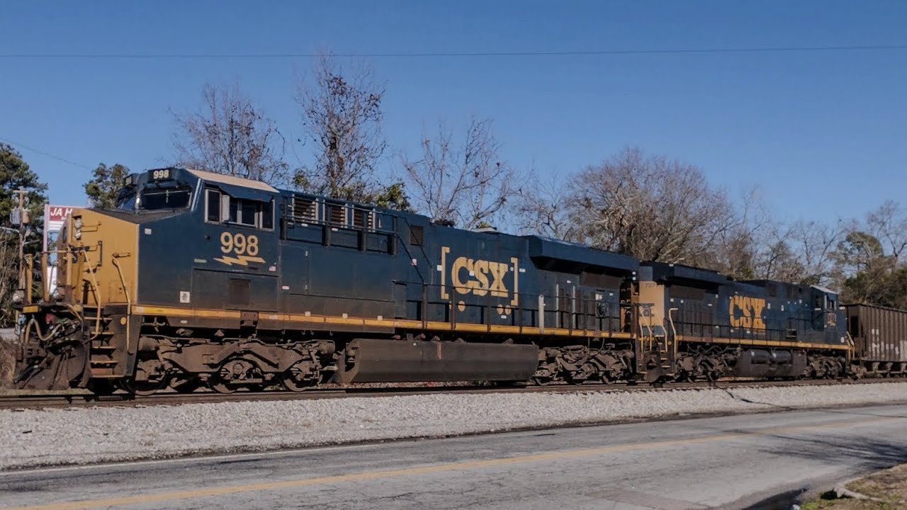 CSX L837 W/CSX 998 Slow Lead Departing Augusta Ga