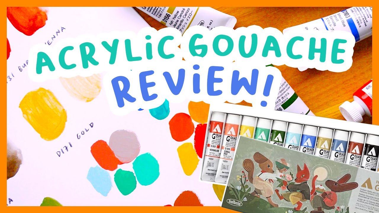 Swatching and testing new paints! Trying the Holbein Acrylic Gouache x Rebecca Green set 🎨