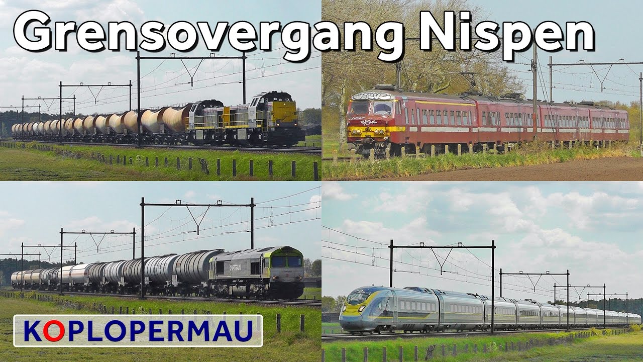 Treinen bij Nederlands-Belgische grensovergang Essen / Nispen // Dutch & Belgium Train Compilation
