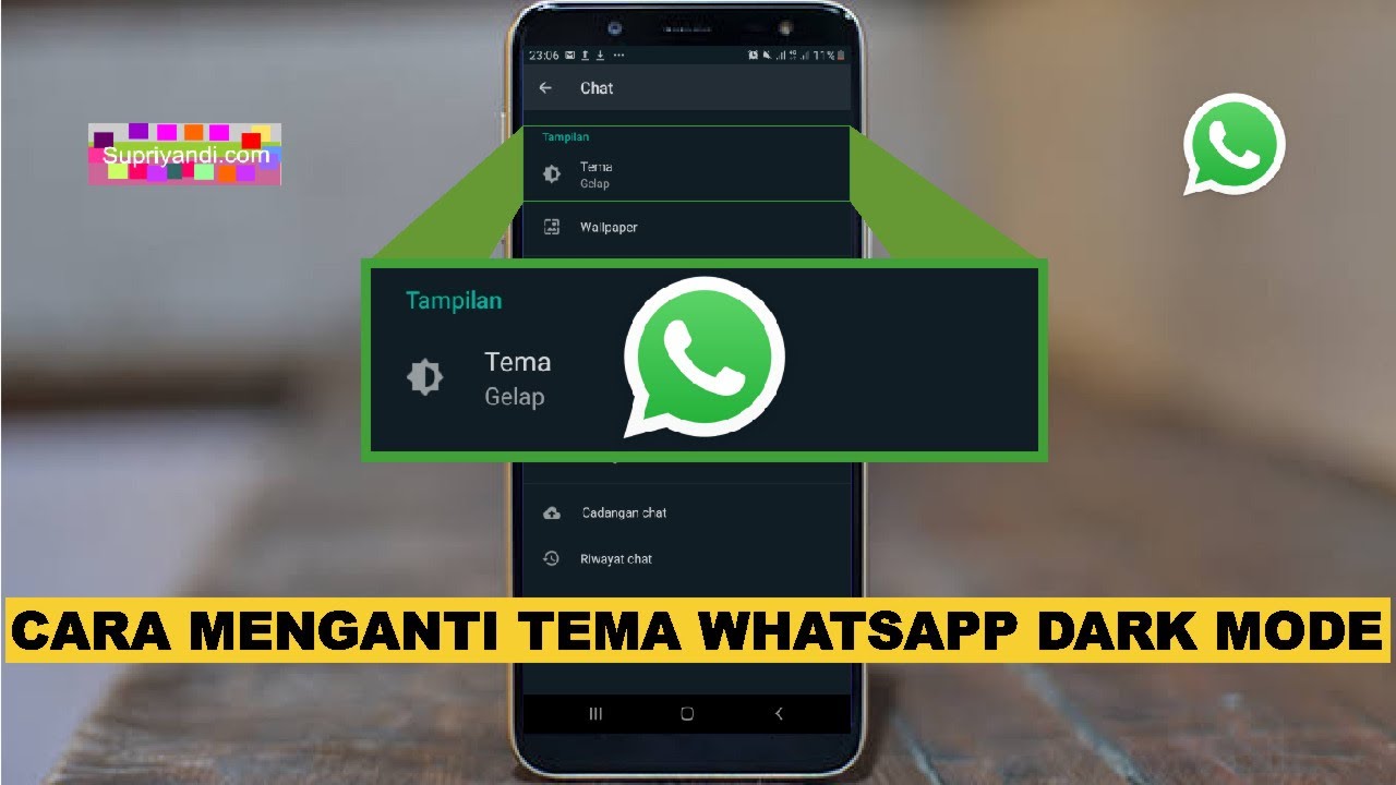 CARA Mengganti Tema Whatsapp Dark Mode Android