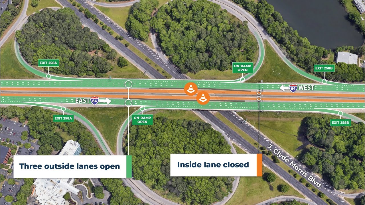 Long-term I-64 Lane Closures Scheduled to Begin in Newport News
