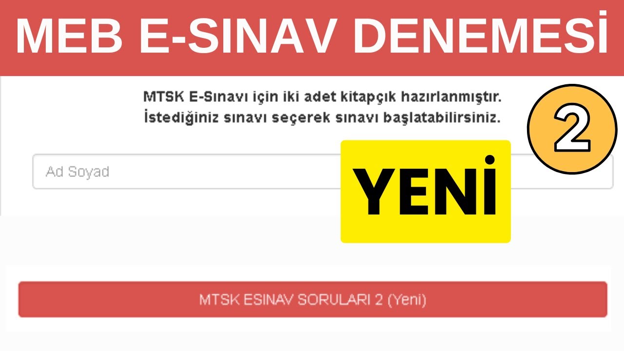 MEB e-Sınav Denemesi / EHLİYET SINAV SORULARI