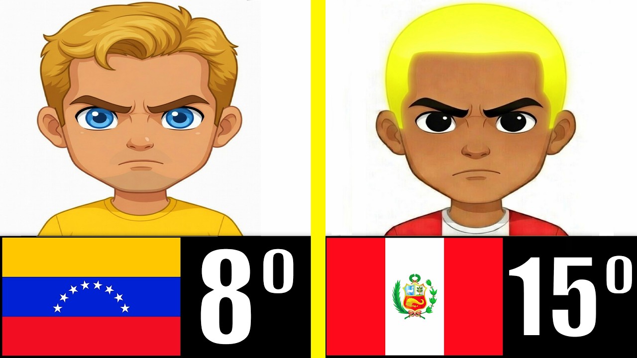 LOS 20 PAÍSES MÁS RUBIOS DE LATINOAMÉRICA