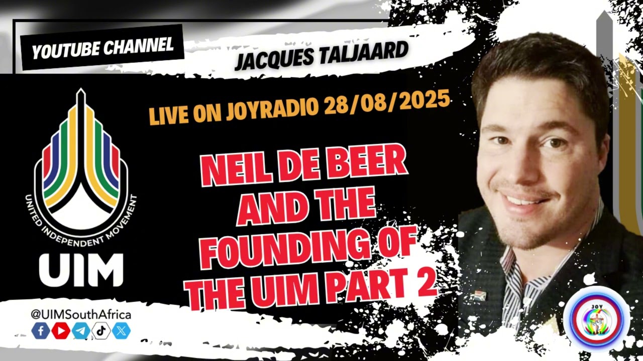 #UIM on JoyRadio - 28/08/2025 Neil de Beer and the founding of the UIM Part 2