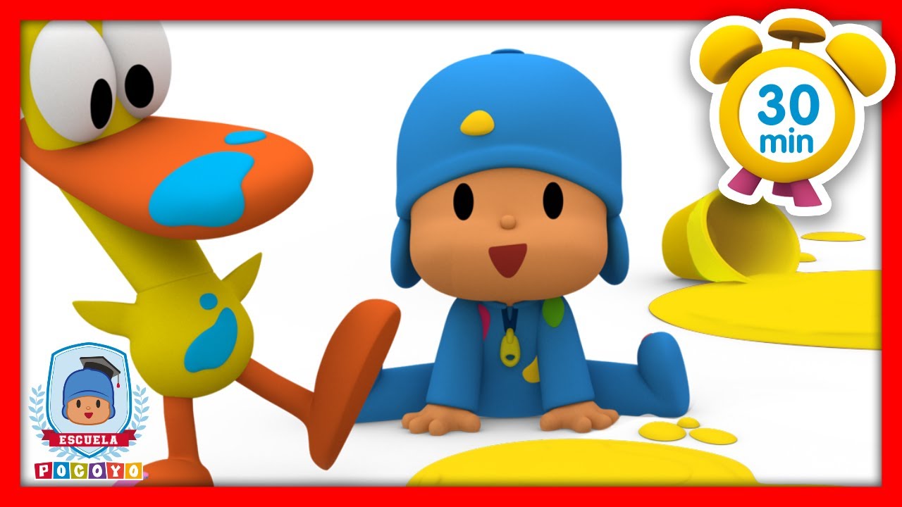 🎓 Escuela Pocoyó - 🐥 Aprende Los Colores: Amarillo | Caricaturas y dibujos animados educativos