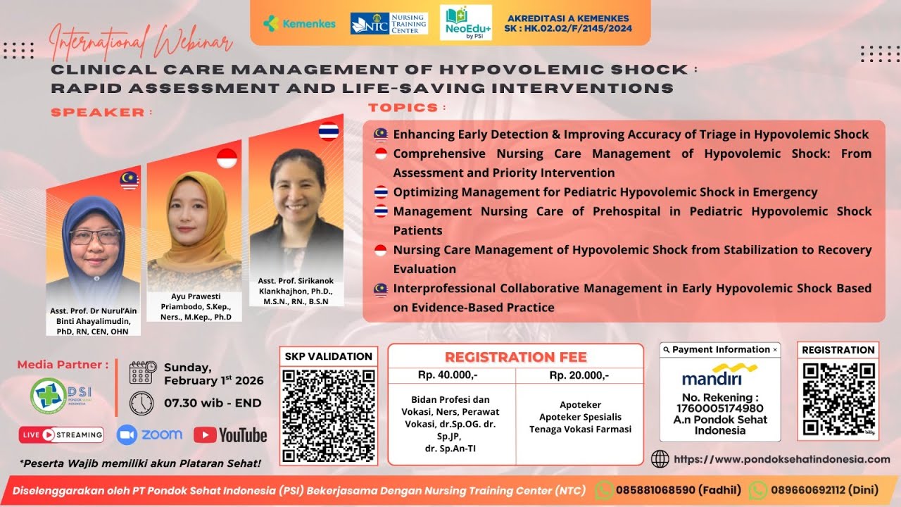 INTERNATIONAL WEBINAR CLINICAL CARE MANAGEMENT OF HYPOVOLEMIC SHOCK FEB 01, 2026