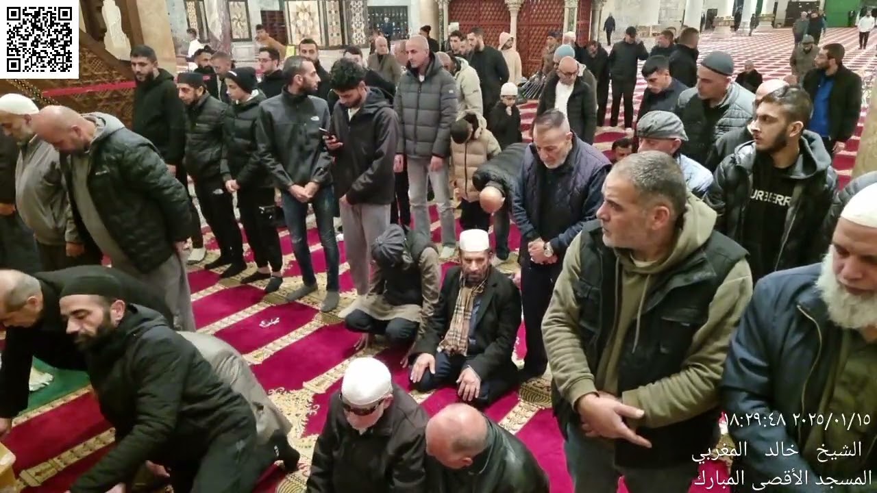 06 - أذان وصلاة العشاء من المسجد الأقصى المبارك - الأربعاء 15 رجب (7) 1446 - 15 كانون 2 (1) 2025م