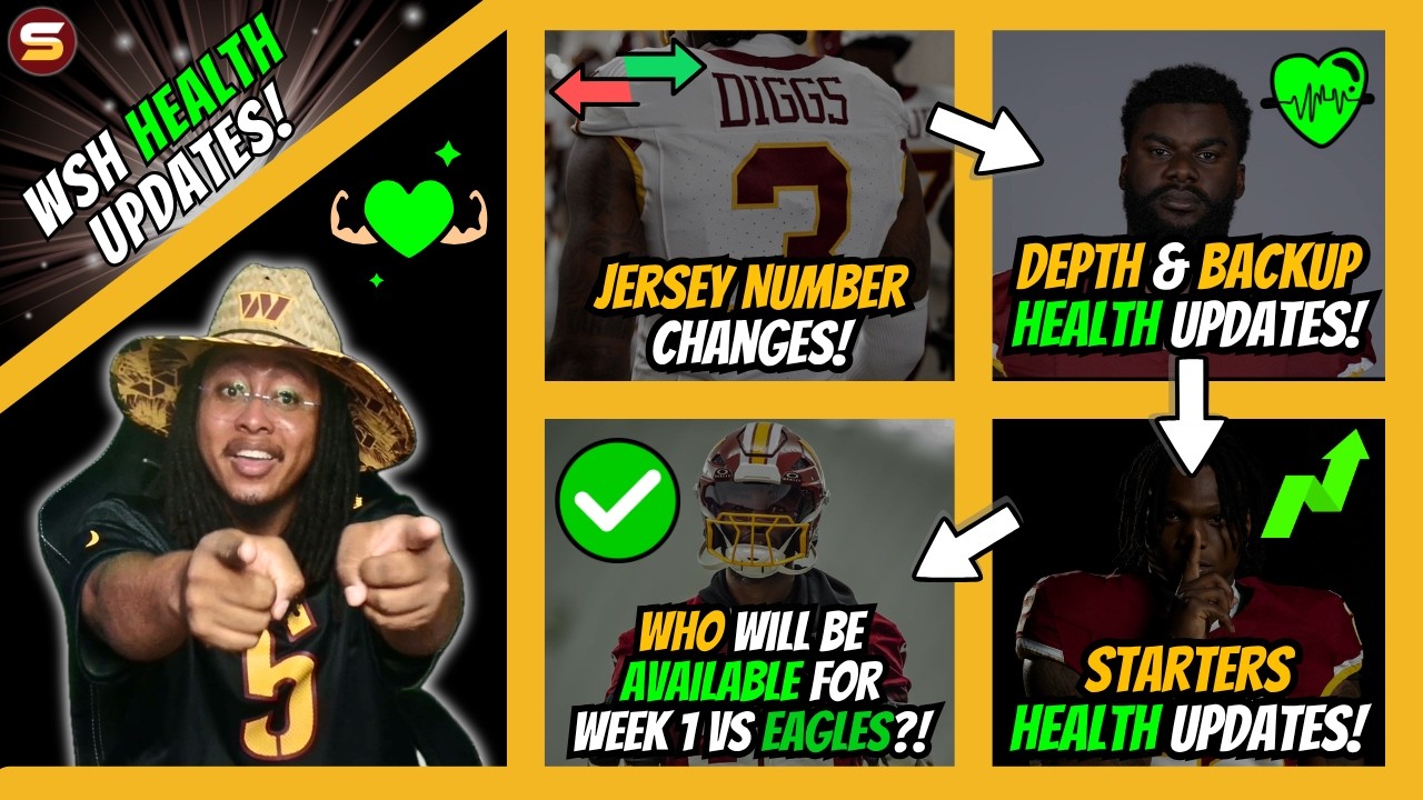 🔥GREAT COMMANDERS NEWS: ✅All Injury Updates For Starters & Depth For Week 1! + 🔄New Jersey Numbers!