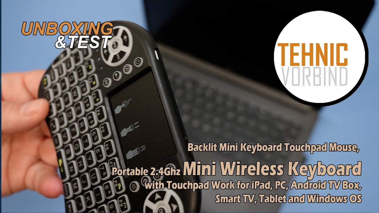 Unboxing: Backlit Mini Keyboard Touchpad Mouse, Portable 2.4Ghz Wireless Keyboard with Touchpad