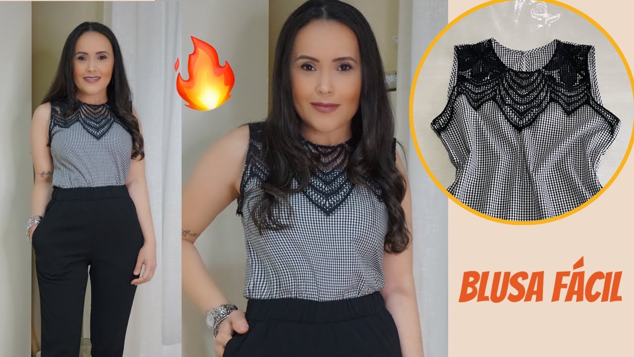 DIY: CORTE E COSTURA BLUSA ESTILOSA COM PALA (SEM MODELAGEM)