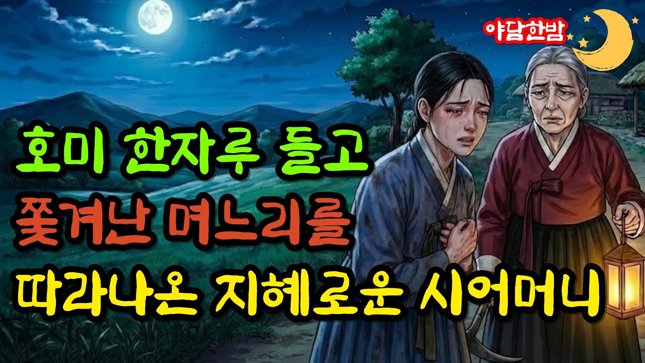 호미 한자루 들고 쫓겨난 며느리를 따라나온 지혜로운 시어머니ㅣ야담 민담 전설 설화 옛날이야기 오디오북