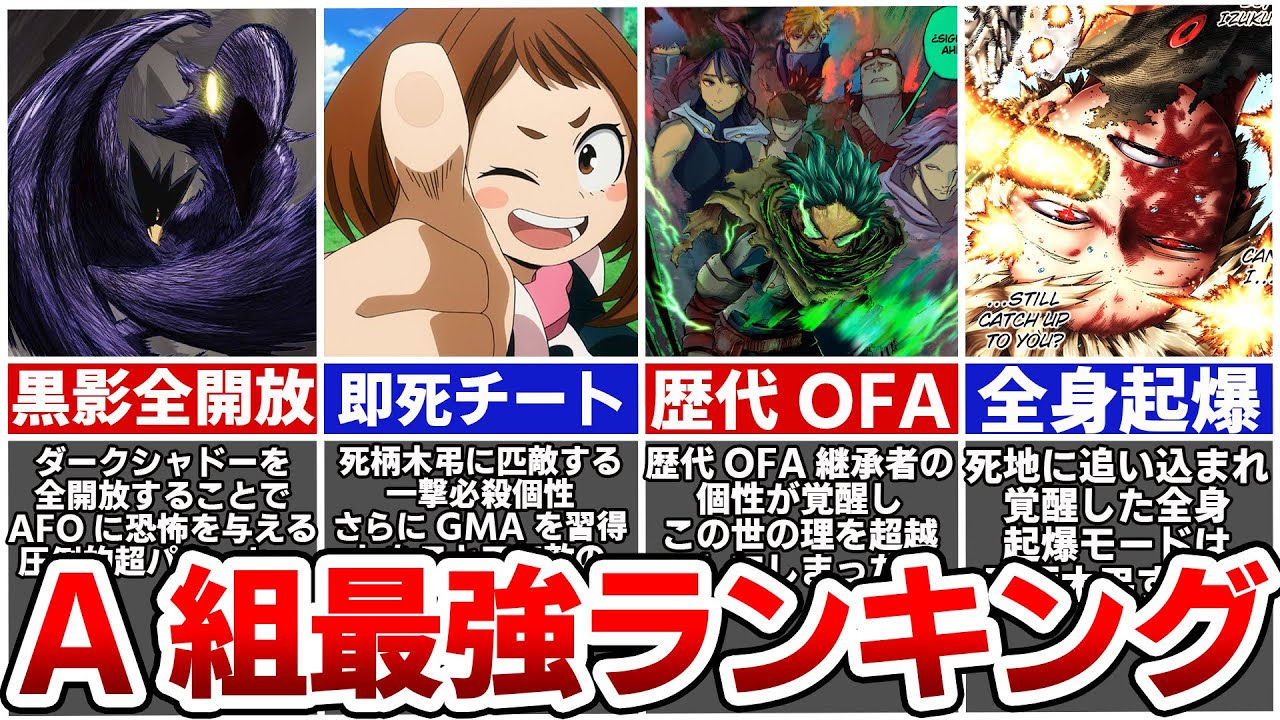 【最終版】あまりにも強すぎるA組最強ランキング【ヒロアカ】※ネタバレあり