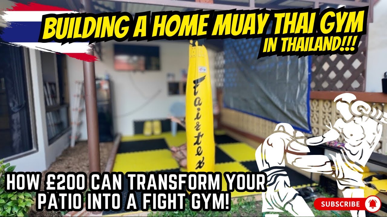 DIY Muay Thai Gym Build in Thailand | Fighter’s Home Setup & Patio Transformation