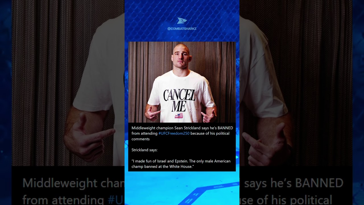 SEAN STRICKLAND BANNED FROM UFC 250 FOR POLITICAL COMMENTS #ufc #mma
