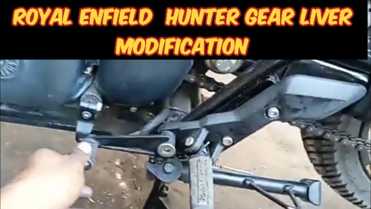 Royal Enfield hunter 350 gear lever modified