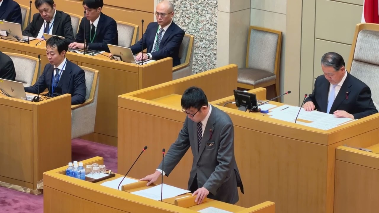 令和8年2月24日　【本会議報告】山下てんせい議員が質疑に登壇しました