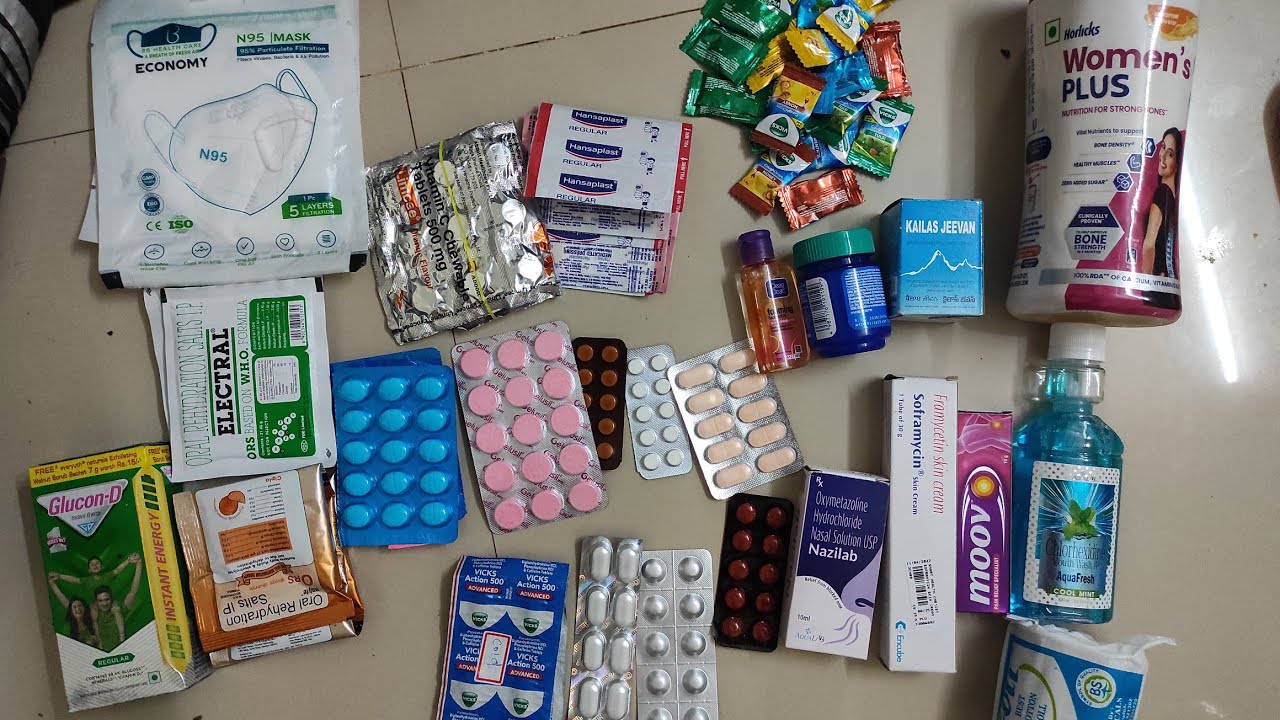 Medicines List for USA travel | Packing Medications | First-Aid Kit of International Student 🇮🇳🇺🇸