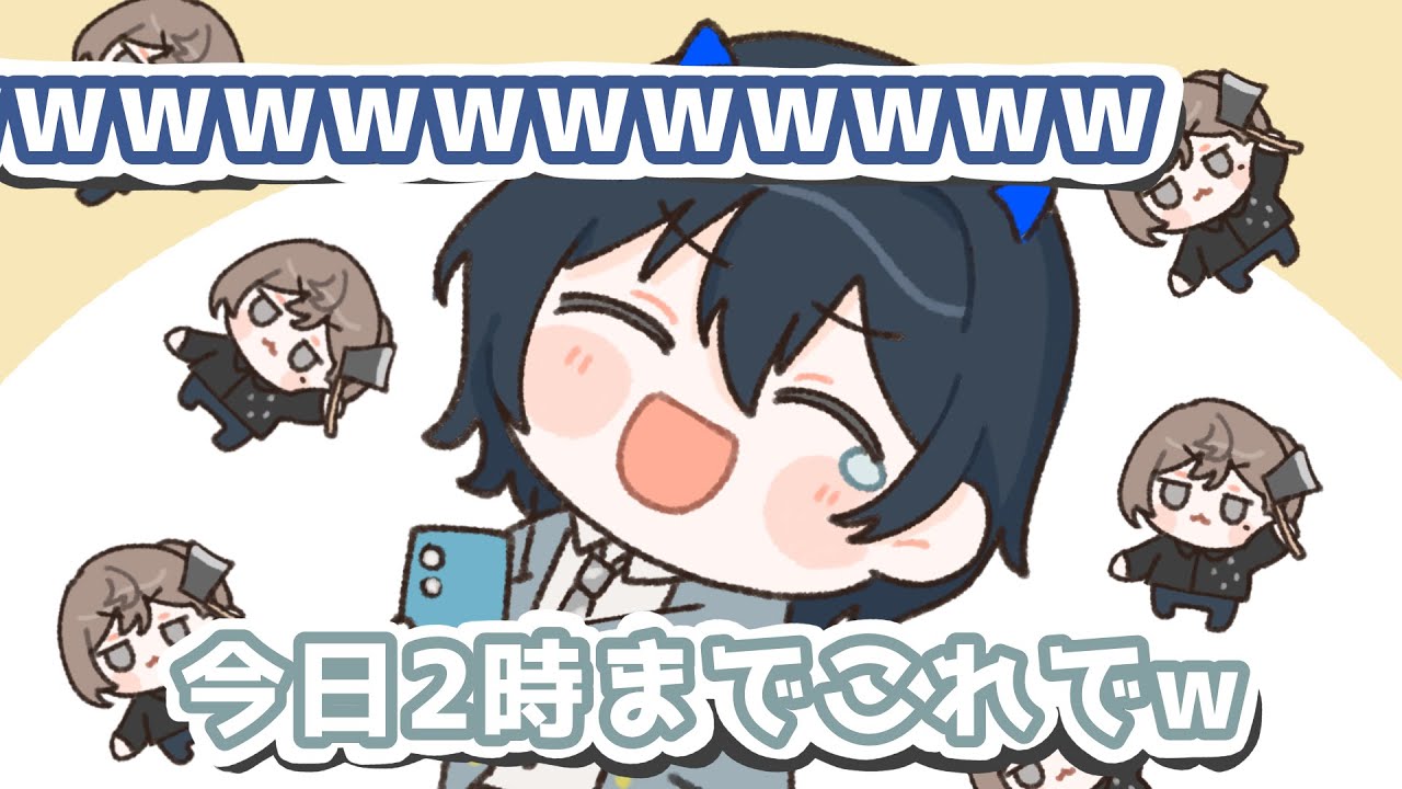 【手描き】バグで強制的に心が通じ合い笑いがとまらない叶と一ノ瀬うるは【にじさんじ/叶/ぶいすぽ/一ノ瀬うるは/MADTOWN】