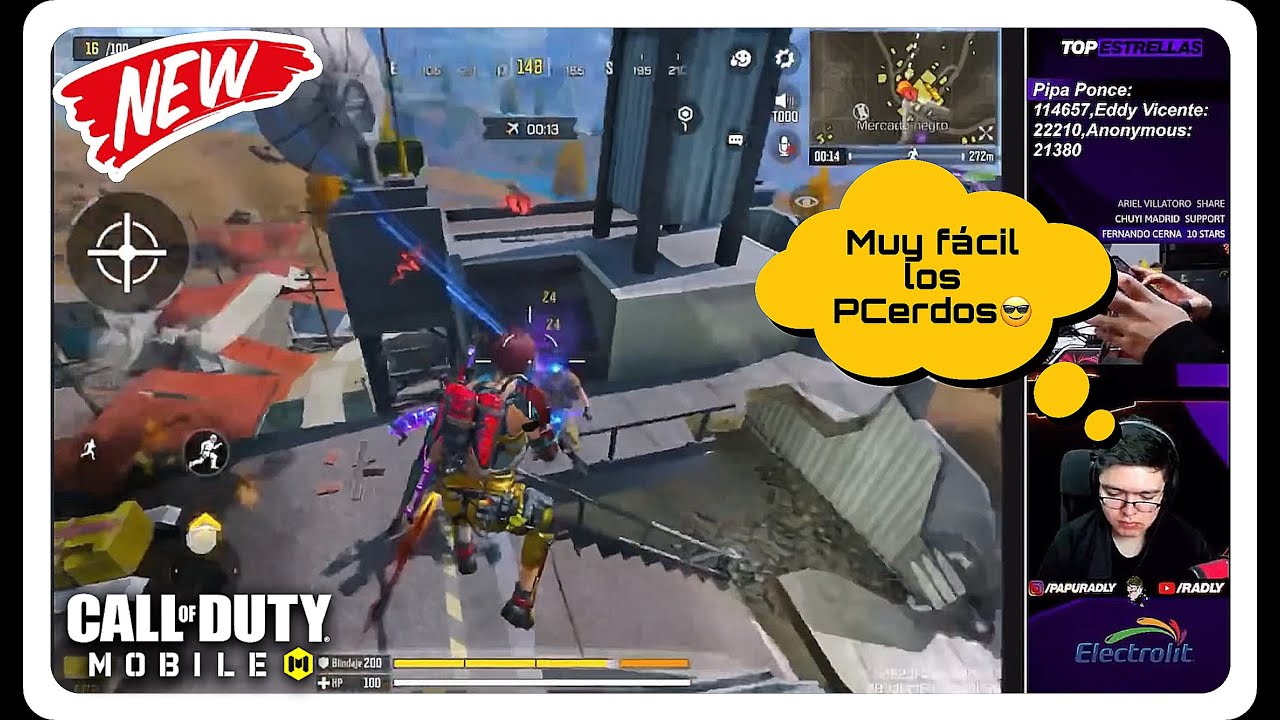 RADLY HUMILLO a TODO UN LOBBY DE JUGADORES DE PC🥵SE PUSO MODO DIABL0🤯| CALL OF DUTY MOBILE |