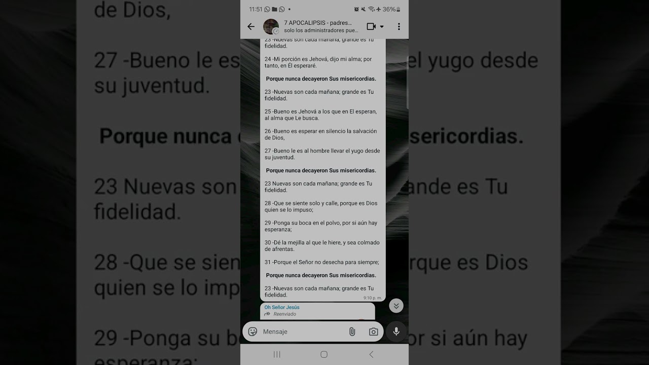 Lamentaciones 3:22-31 cantado