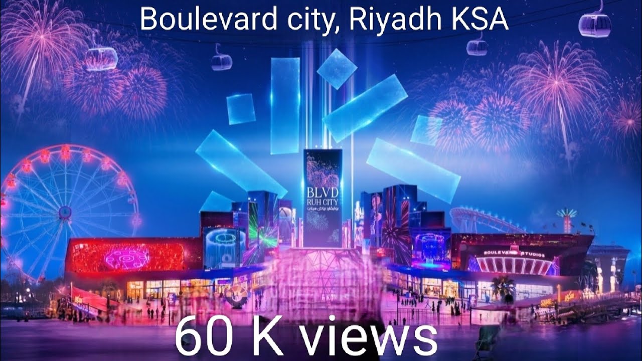 Boulevard city of Riyadh, Saudi Arabia. The city of life, the city of light, color and music 