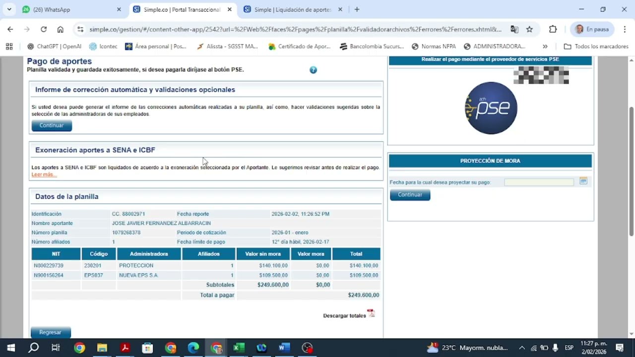 Cómo liquidar planilla de Seguridad Social independientes  (Pago ARL por el empleador) SIMPLE.