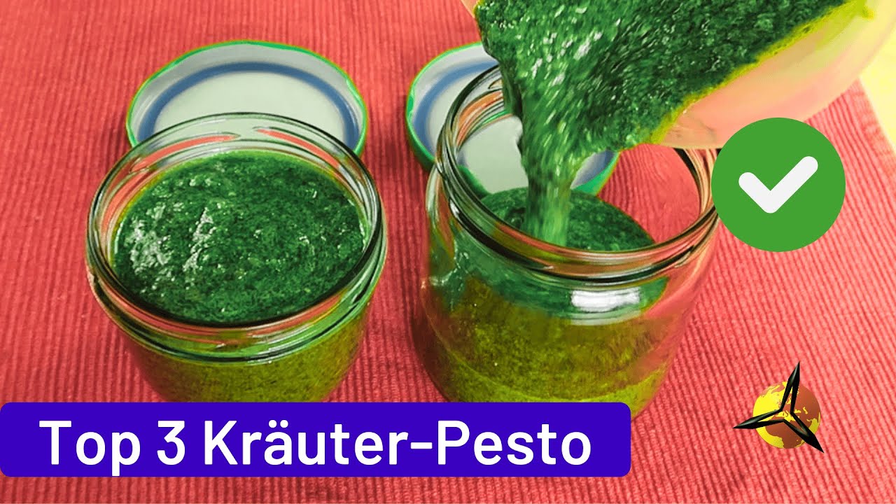 Pesto selber machen: Basilikum, Rucola, Petersilie