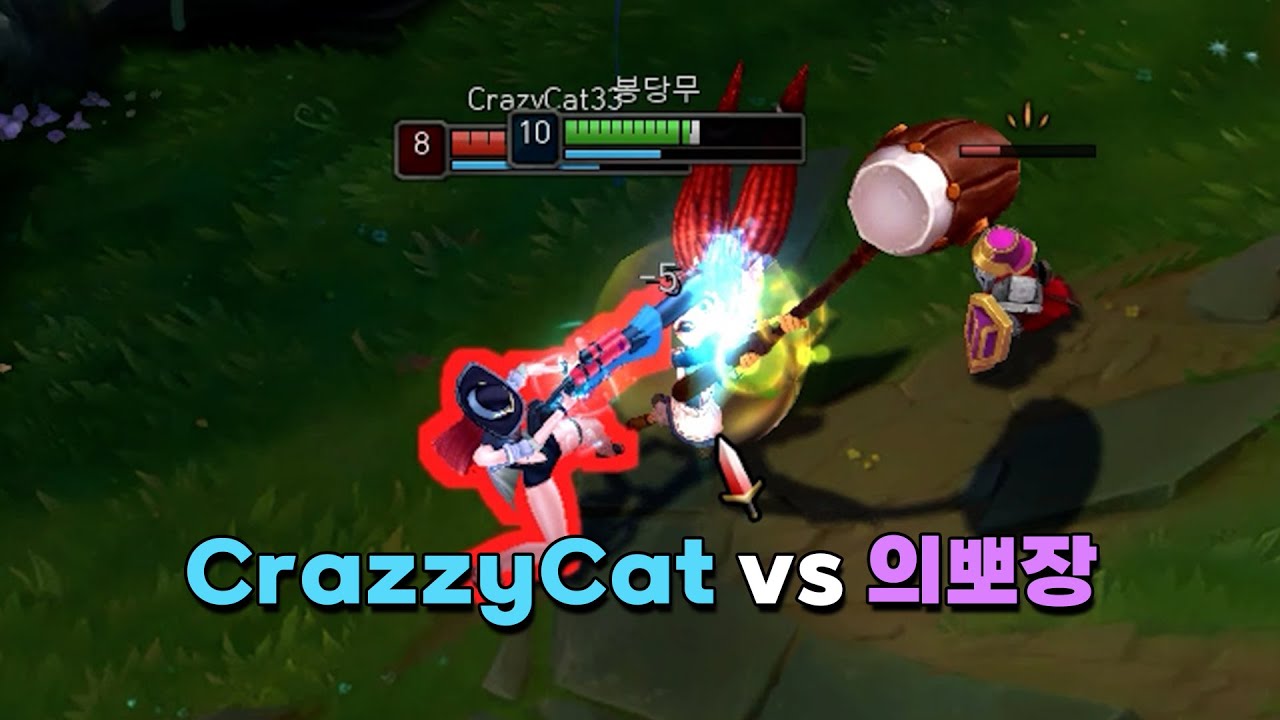 뽀삐로 바텀 끝내고 올라온 챌린저 원딜 잡기