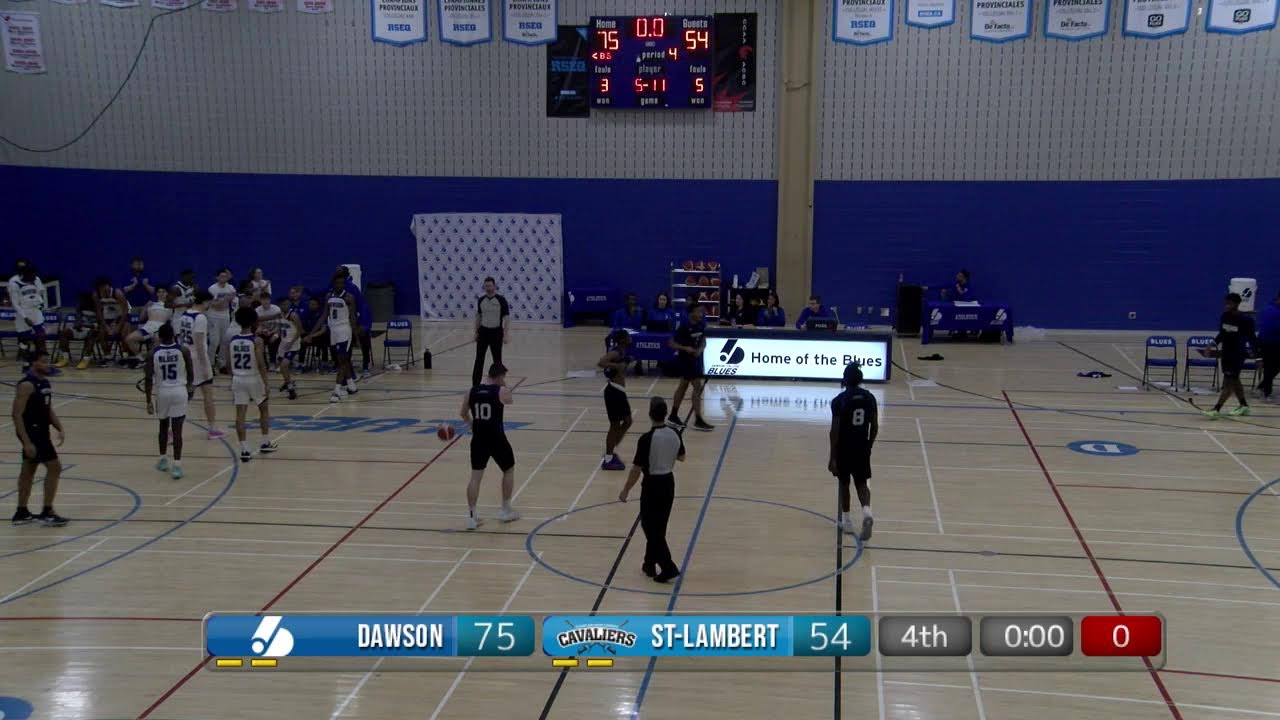 RSEQ D1 Basketball Masculin 🏀 Ch.-St-Lambert @ Dawson [2024-02-23]