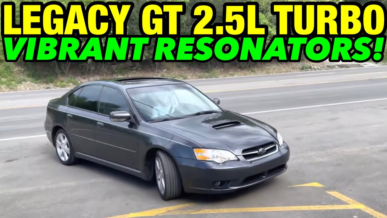 Звук выхлопа Subaru Legacy GT 2.5L Turbo 2007 года с ЯРКИМ РЕЗОНАТОРОМ!