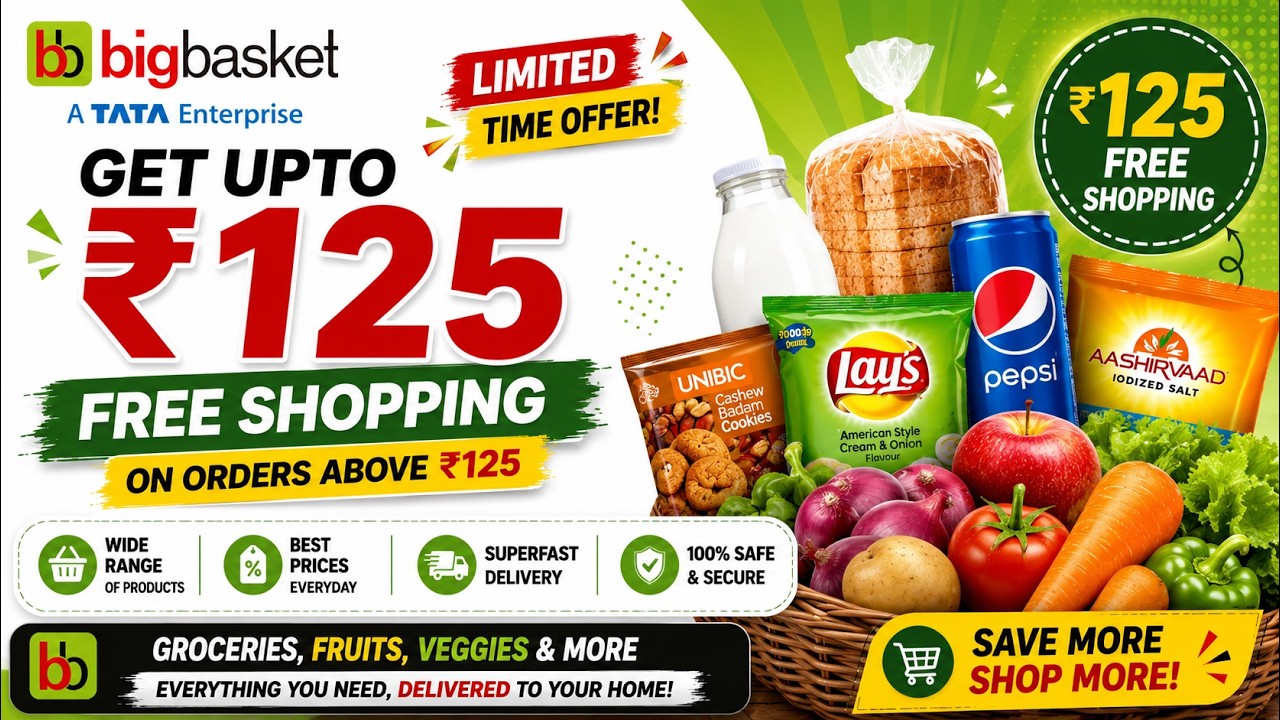 Paytm x BigBasket Free Shopping | New Grocery Loot | Working Trick