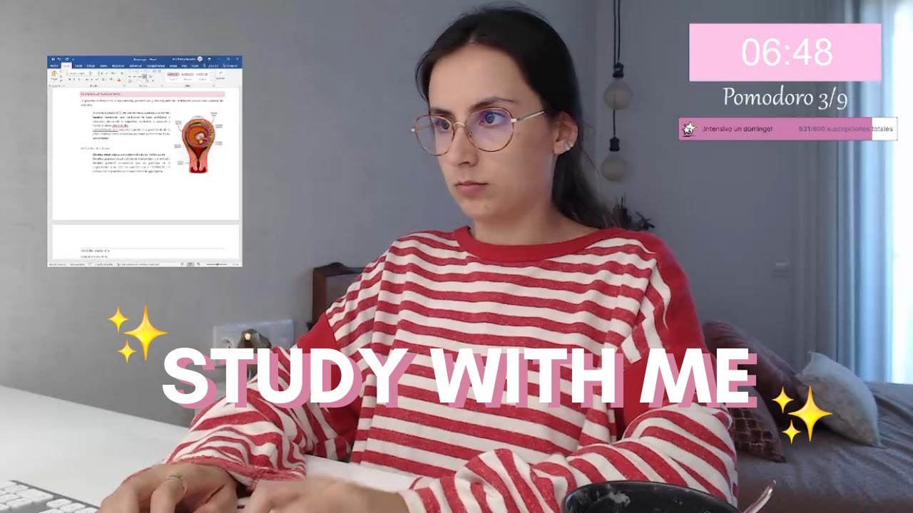 STUDY WITH ME (Método Pomodoro 25' + 5') || @anablanchustudy !discord