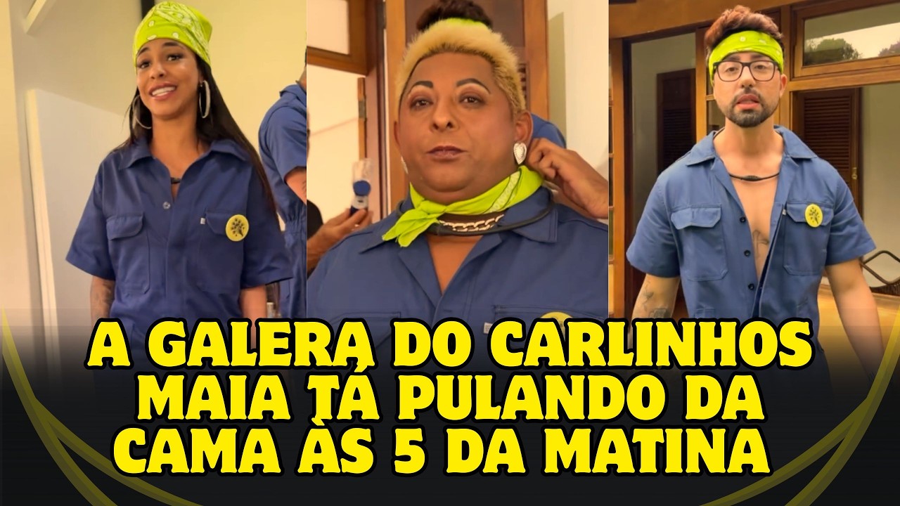 A GALERA DO CARLINHOS MAIA TÁ PULANDO DA CAMA ÀS 5 DA MATINA PARA AS GRAVAÇÕES NA TV GLOBO!