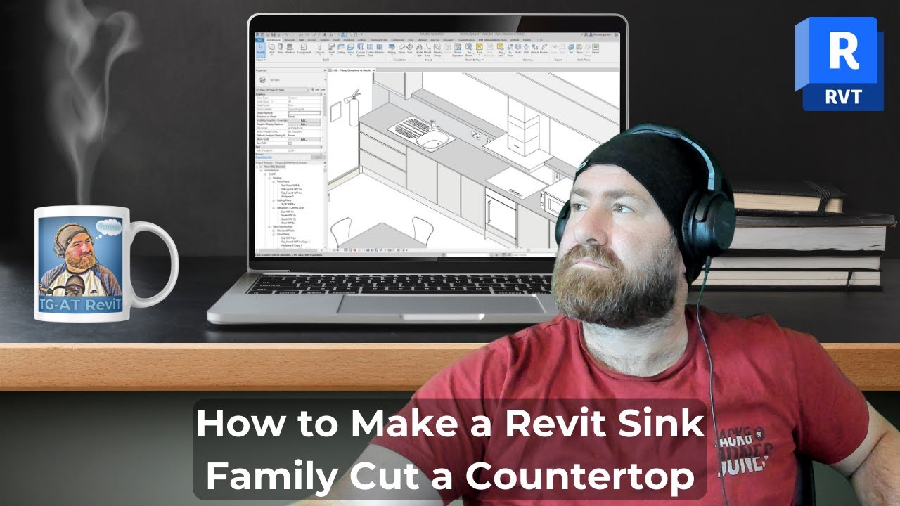 How to make a Revit sink family cut a counter top