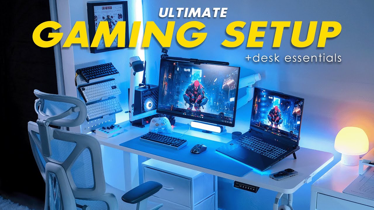 Ultimate Gaming Setup 🎮 | Flexispot ErgoX Chair | Lenovo SSD | Aulumu Kickstand | Sharge Power Banks