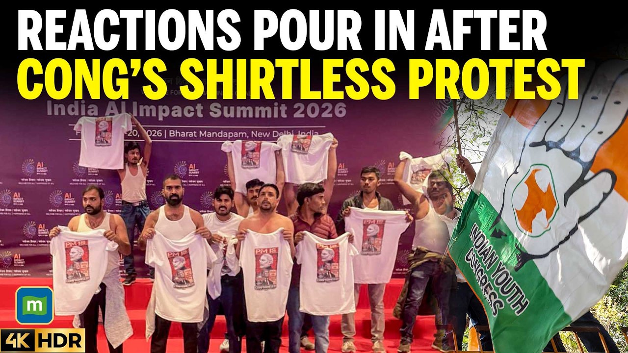 Shirtless Protest at India AI Summit Triggers Political Storm, BJP Calls It National Shame
