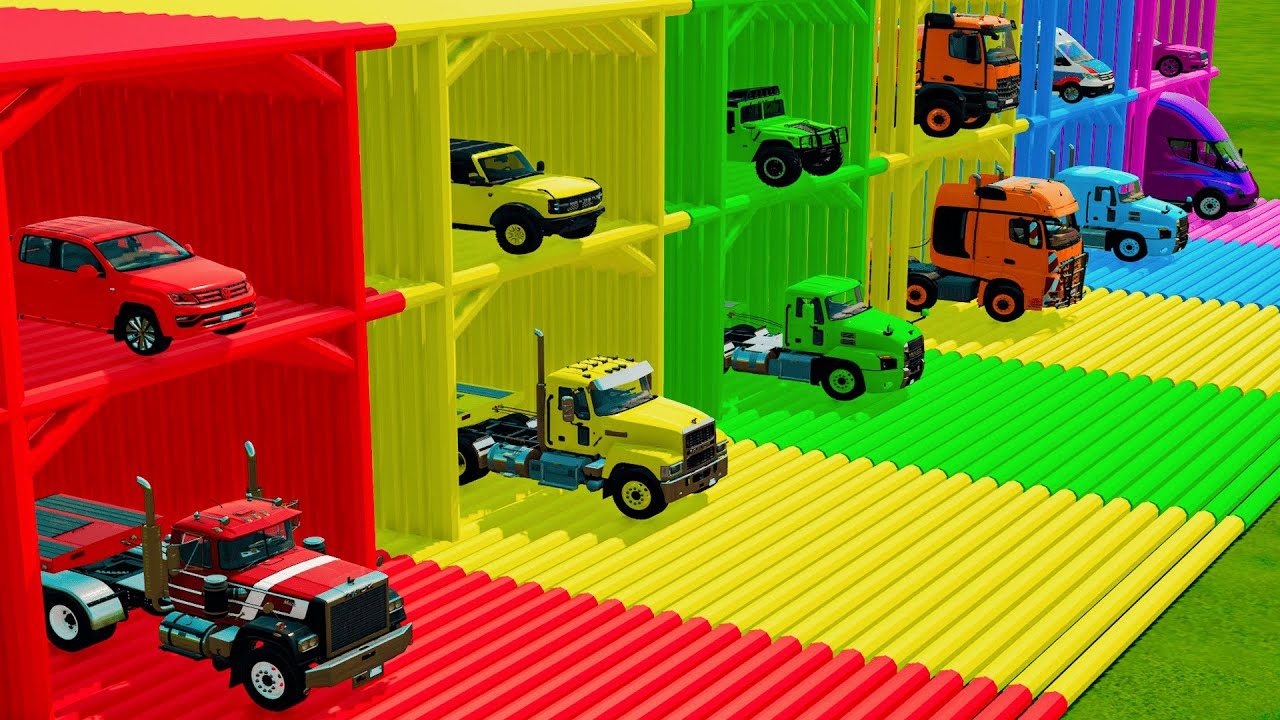 TRANSPORTING FIRE TRUCK, GARBAGE TRUCK & BIG TRUCKS by MAN TRANSPORTER! Farming Simulator 22