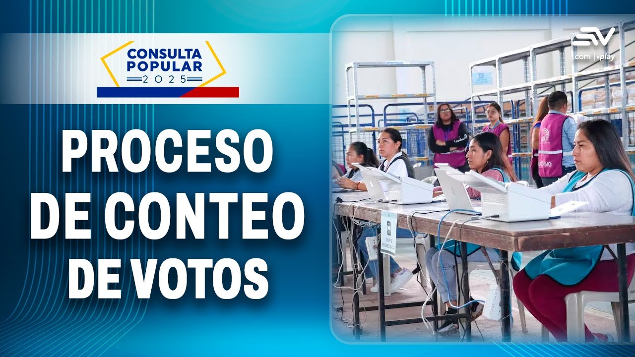 Conteo de votos desde Guayaquil por los resultados de la Consulta Popular 2025 | Televistazo
