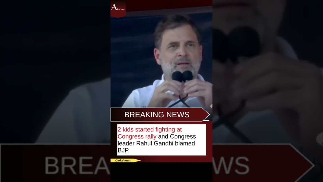 Congress leader Rahul Gandhi was talking at an political rally when a small incident caught