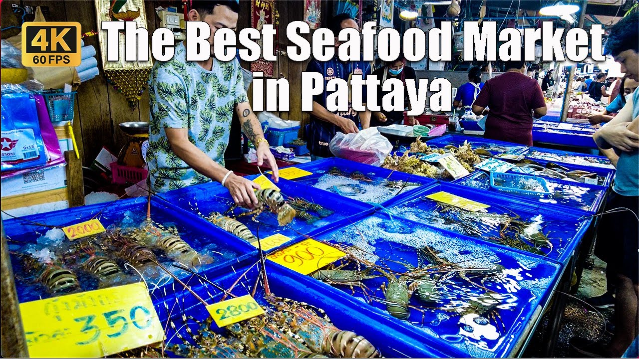 [4K🇹🇭] Pattaya Walk at The Best Seafood Market in Pattaya | Lanpho Nakluea Market | Mar 2023 | 60fps