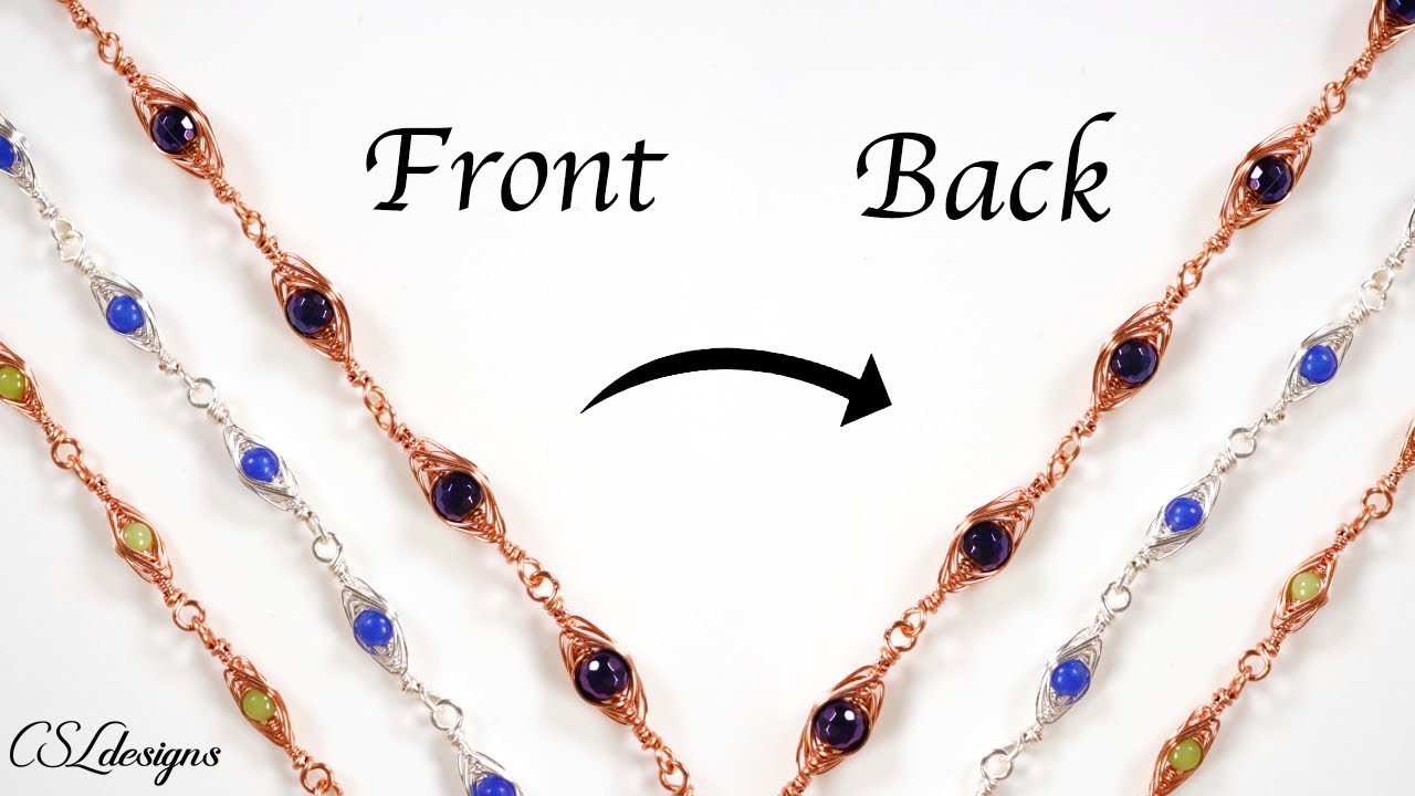 Double sided herringbone wirework chain links tutorial