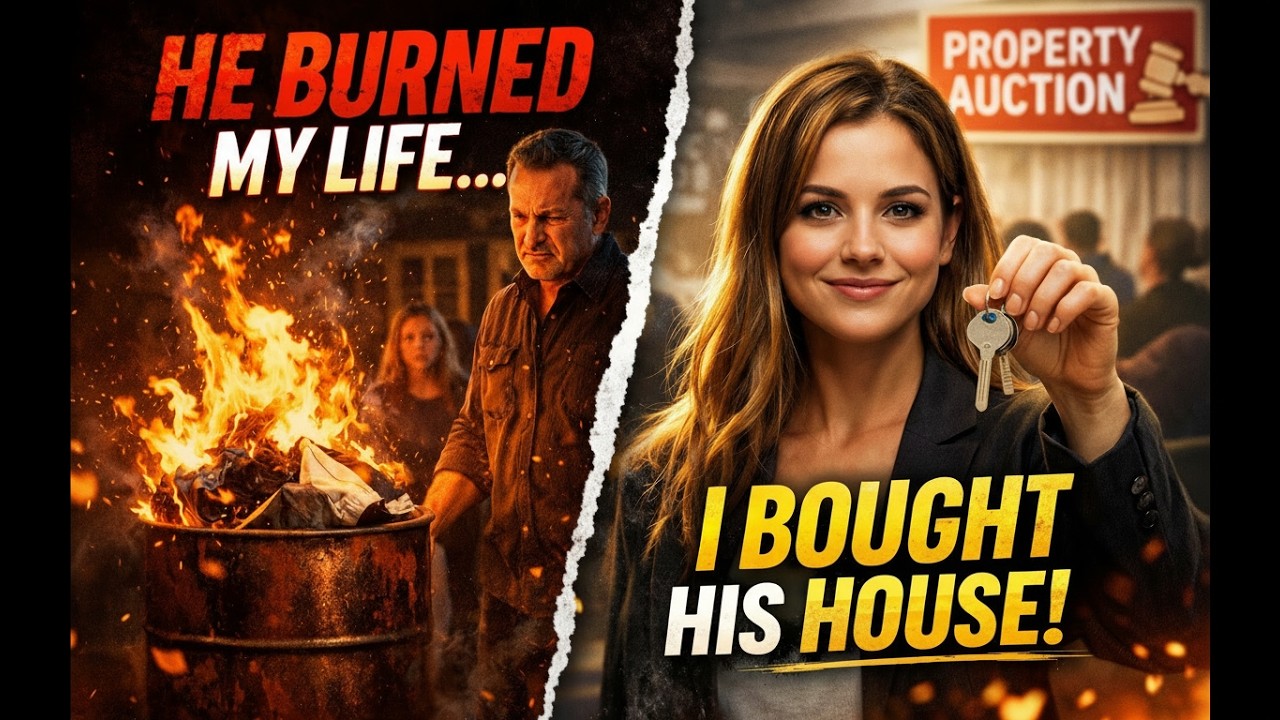 My Father Burned Everything I Owned… Years Later, I Bought His House at Auction