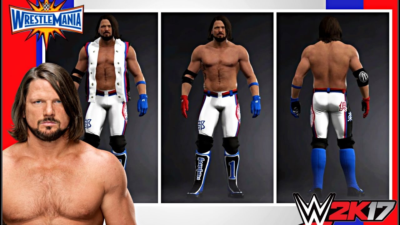 WWE 2K17: AJ Styles - WWE WrestleMania 33 Attire ᴴᴰ